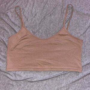 beige tank top